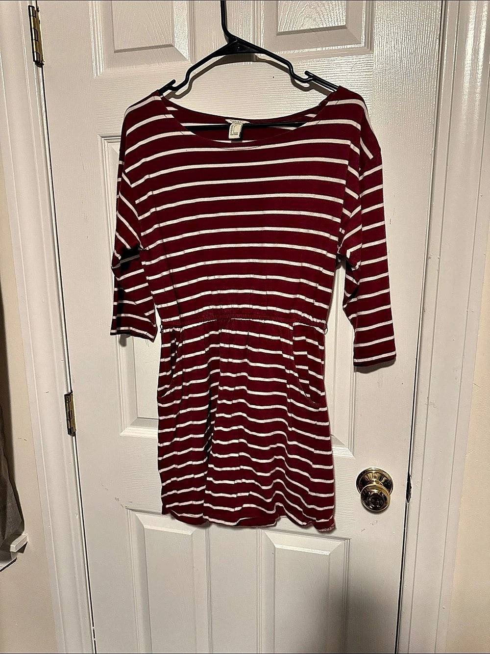 Forever 21 Striped Mini Dress in Red & White Size Medium